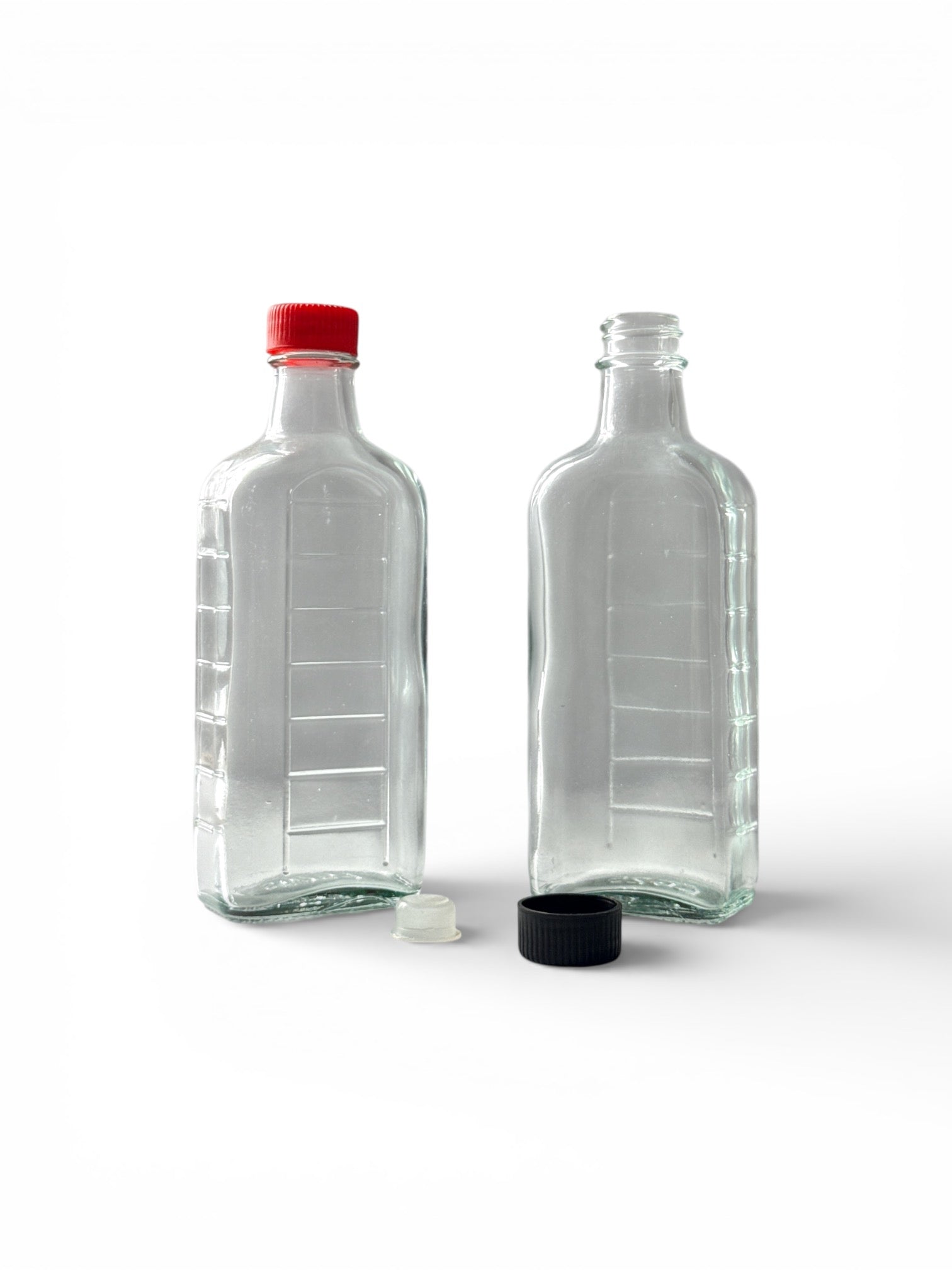 SG-257 Glass Bottle (120ml) – Rectangular Flat Bottle for Minyak Angin | Packora Malaysia