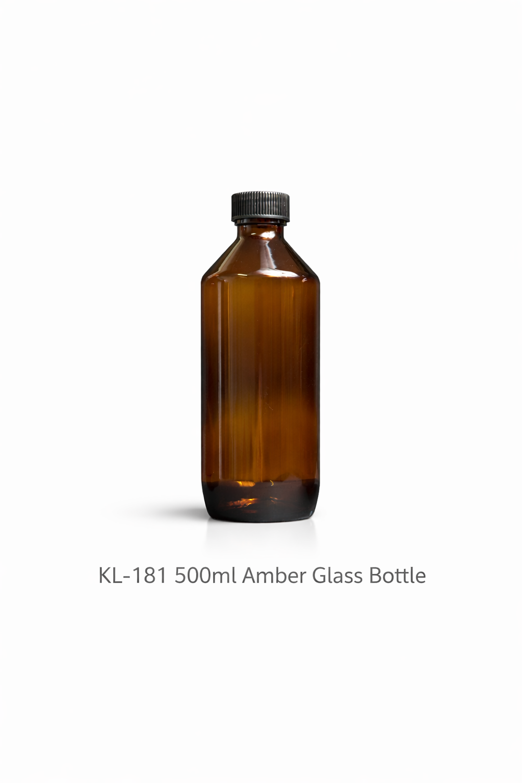 KL-181 500ml Amber Glass Bottle | 33mm Screw Cap | UV Protection Storage Bottle