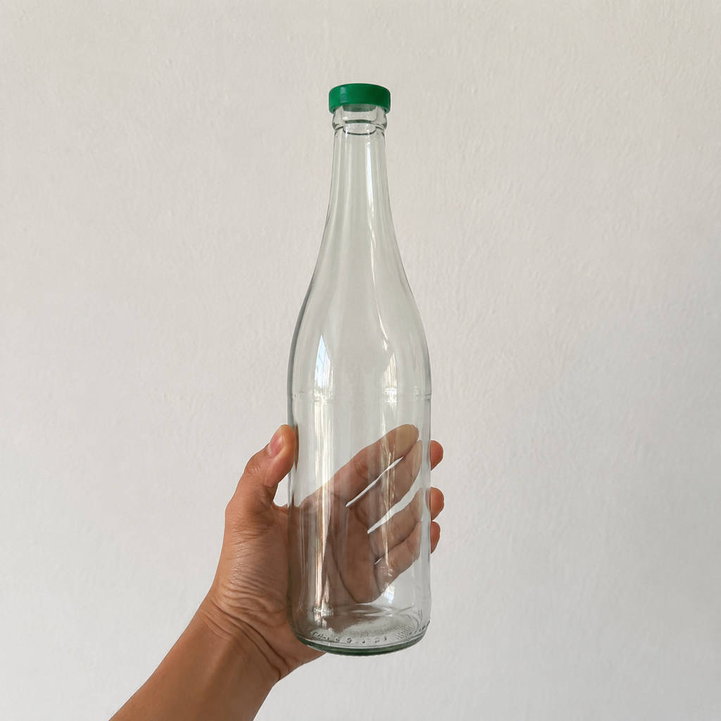 Botol Kaca Sos 650ml Kicap & Sambal MG048 – 650ml Glass Sauce Bottle (Borong 1 Karton 36pcs)