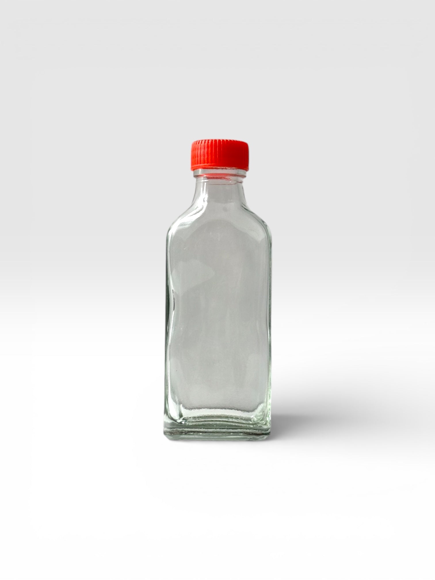 60ml Glass Bottle (PG-9) – Clear Square Bottle with Screw Cap