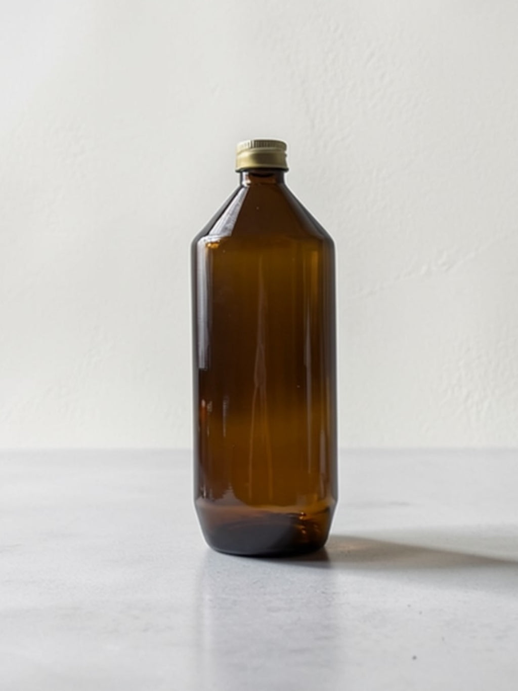 KL-182 1 Litre Amber Glass Bottle | 33mm Neck | Industrial Liquid Packaging