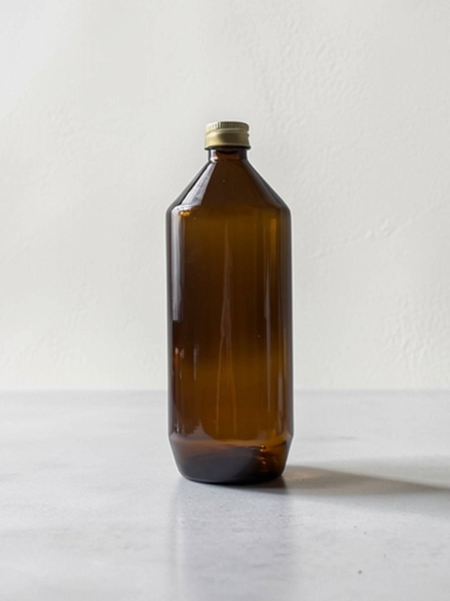 KL-182 1 Litre Amber Glass Bottle | 33mm Neck | Industrial Liquid Packaging