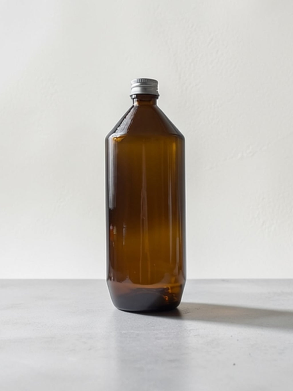KL-182 1 Litre Amber Glass Bottle | 33mm Neck | Industrial Liquid Packaging