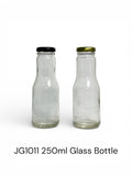 Botol Kaca Mulut Lebar 250ml Jus & Yogurt JG1011 – 250ml Wide-Mouth Glass Bottle (Borong 1 Karton 48pcs)