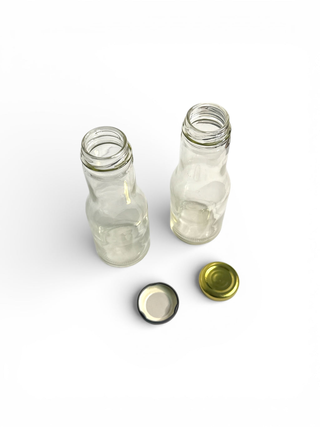 Botol Kaca Mulut Lebar 250ml Jus & Yogurt JG1011 – 250ml Wide-Mouth Glass Bottle (Borong 1 Karton 48pcs)