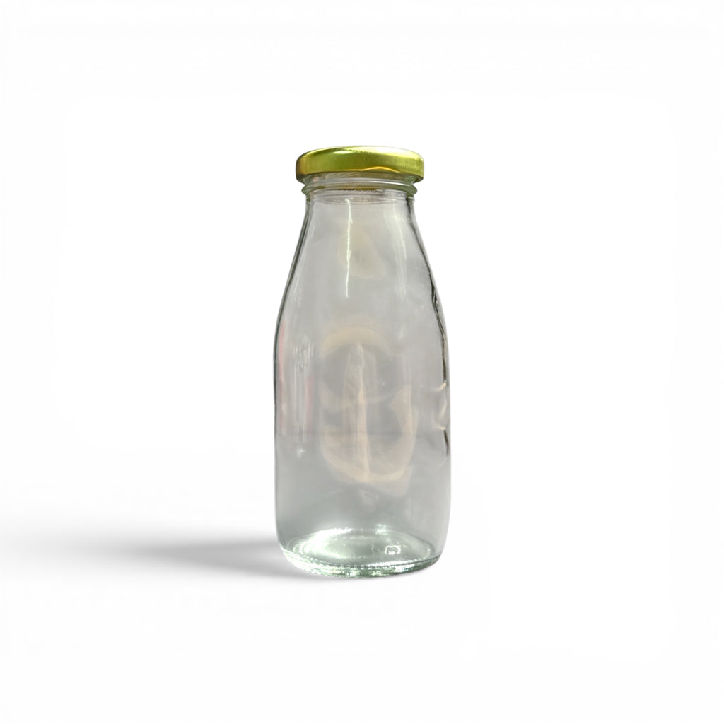 Botol Kaca Susu 250ml Jus & Minuman F1680 – 250ml Glass Milk Bottle (Borong 1 Karton 96pcs)