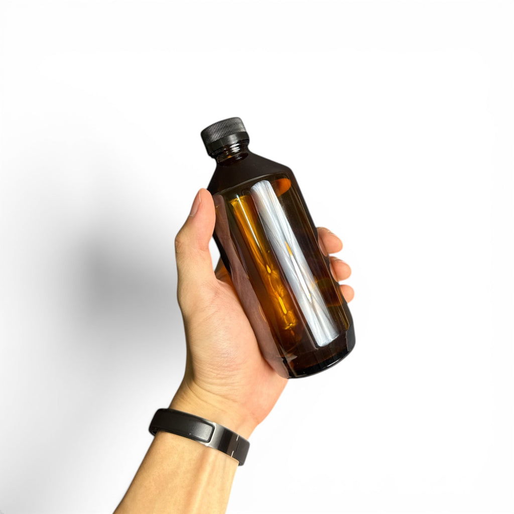QPA180 250ml Amber Glass Bottle (36 units/tray) | DIN 28 Neck | UV-Resistant Industrial Packaging