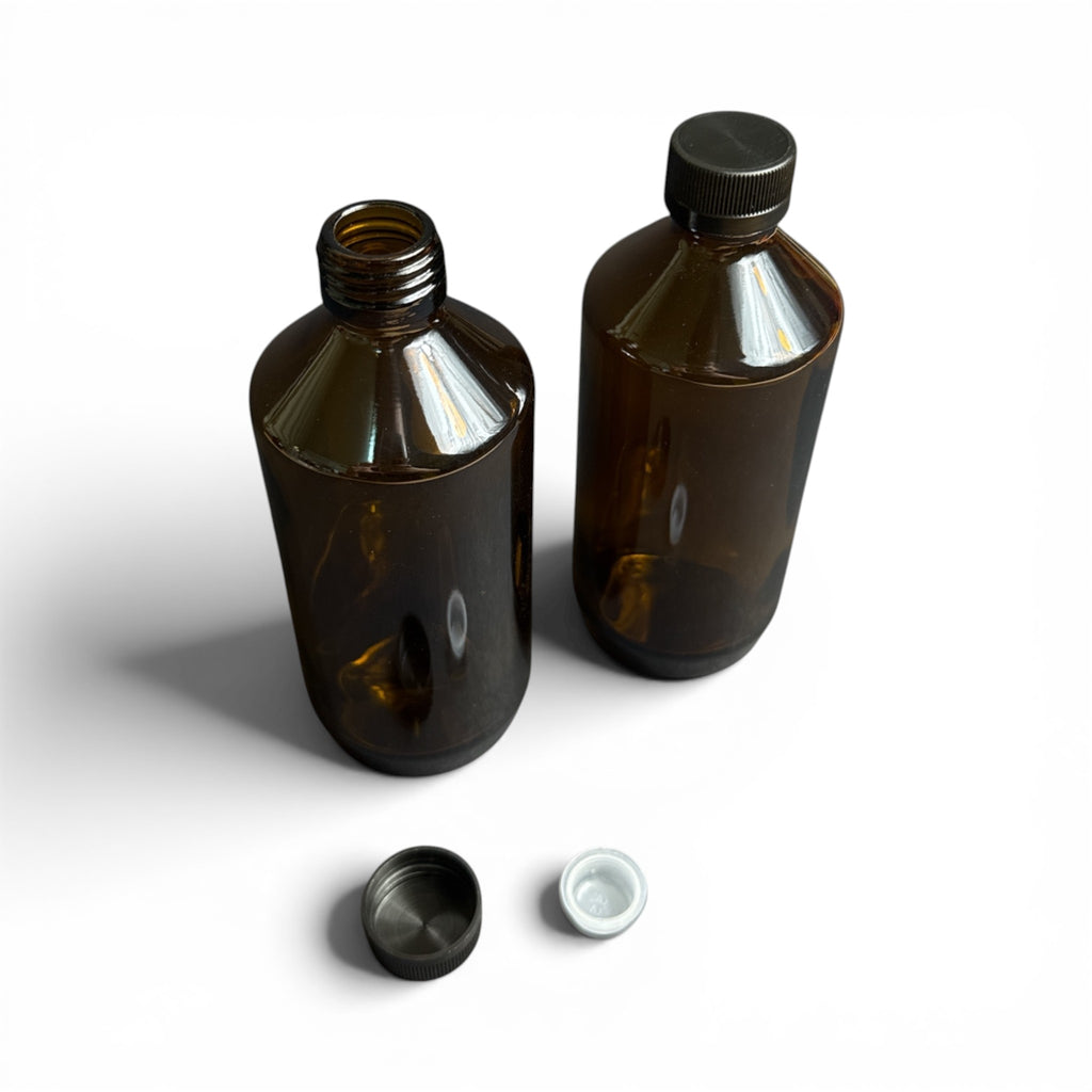QPA180 250ml Amber Glass Bottle (36 units/tray) | DIN 28 Neck | UV-Resistant Industrial Packaging