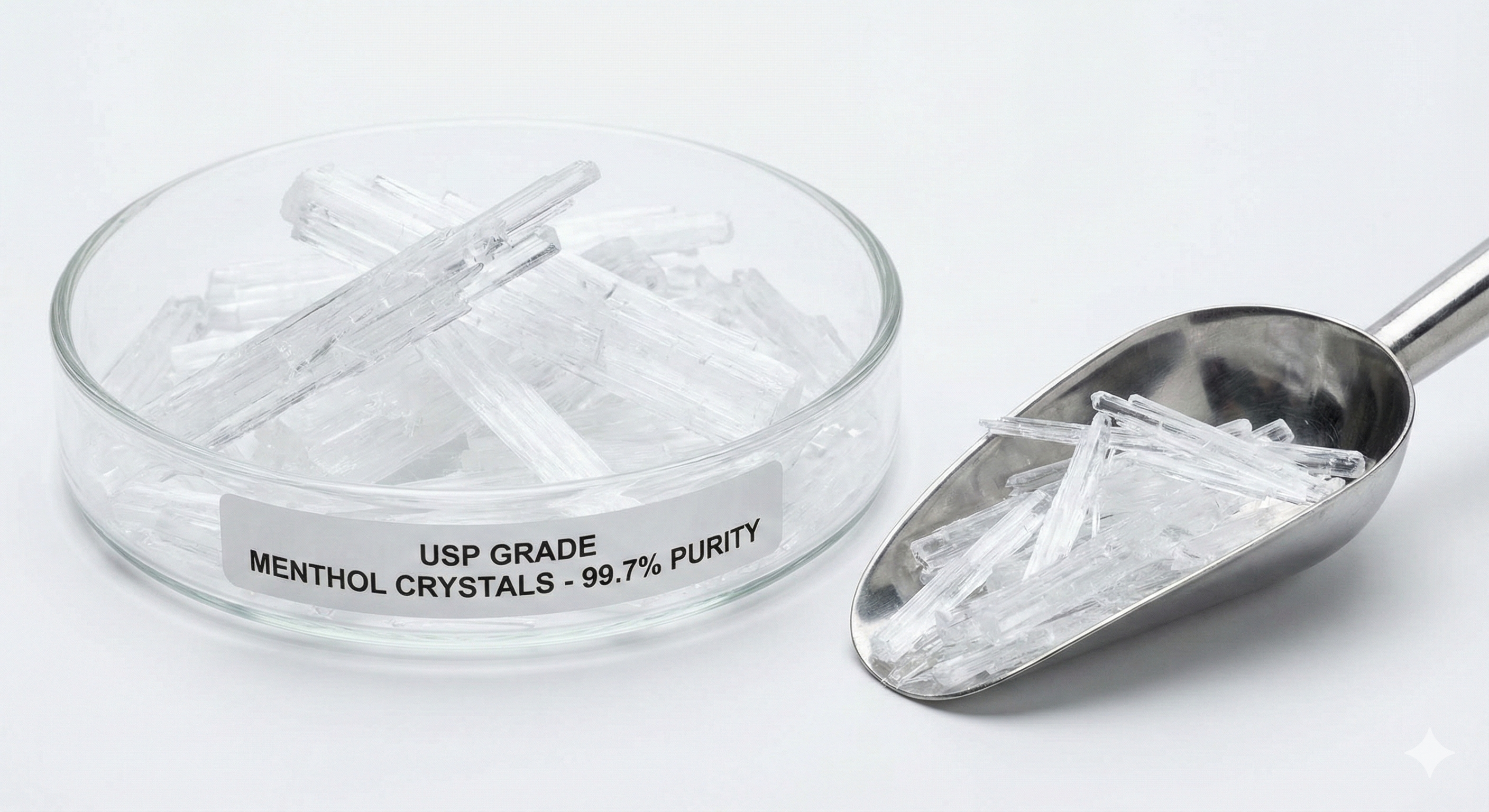 Crystal Menthol (Menthol Crystals) – 100% Pure USP/Pharma Grade | Bulk Chemical Supplier Malaysia