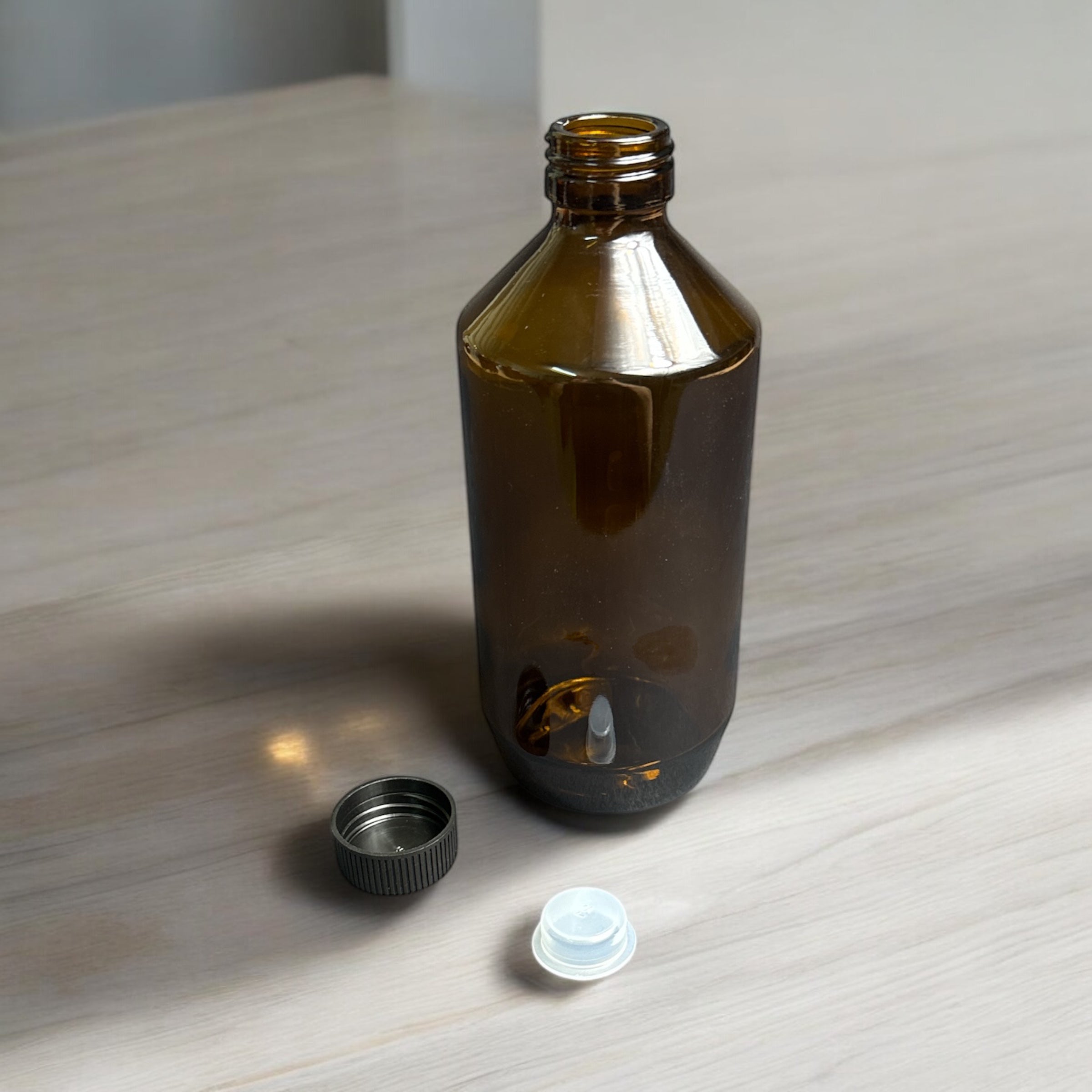 KL-181 500ml Amber Glass Bottle | 33mm Screw Cap | UV Protection Storage Bottle