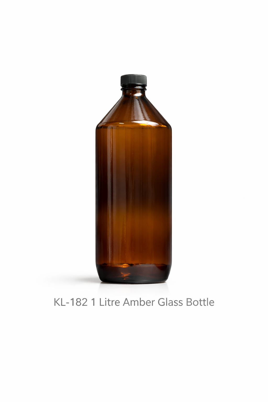 KL-182 1 Litre Amber Glass Bottle | 33mm Neck | Industrial Liquid Packaging