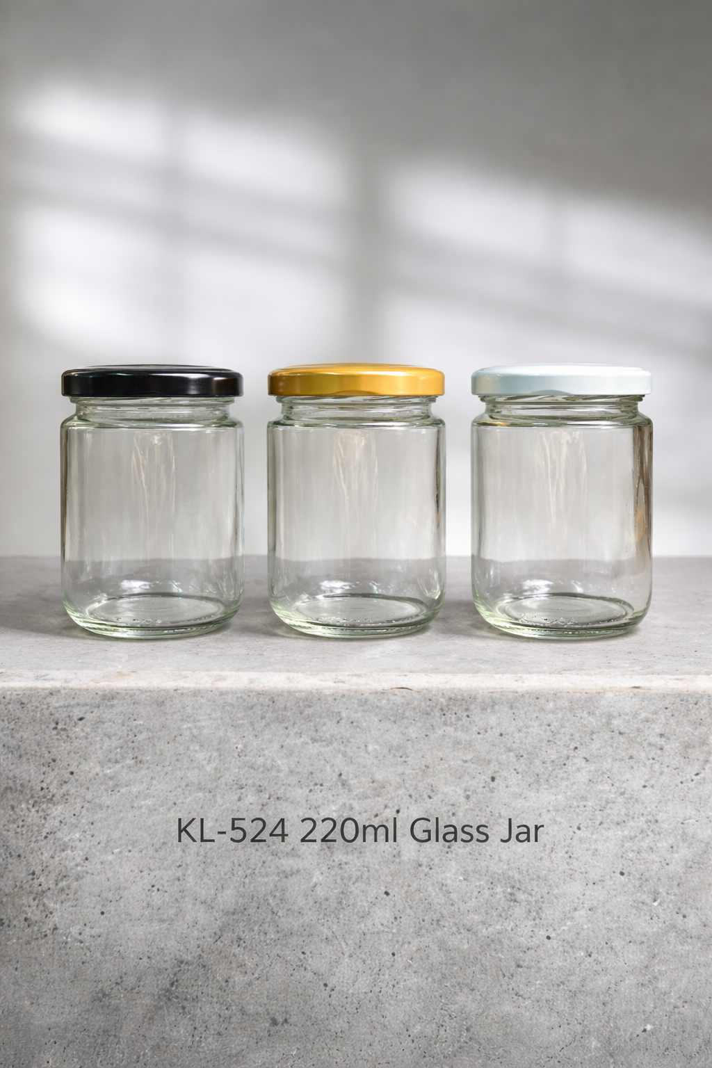 KL-524 220ml Glass Jar with Screw Cap | Food-Grade Jar for Honey, Jam & Sauce Storage