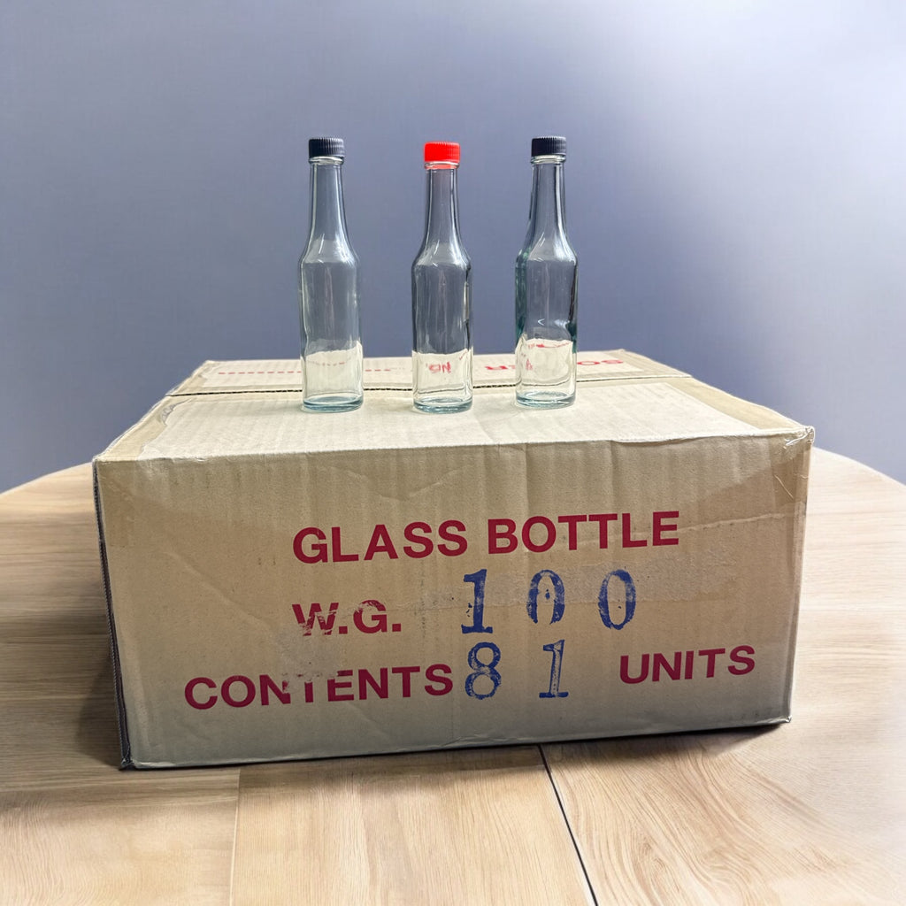 Botol Kaca 80ml Madu & Sos MG-100 – 80ml Glass Bottle untuk Madu (Borong 1 Karton 81pcs)