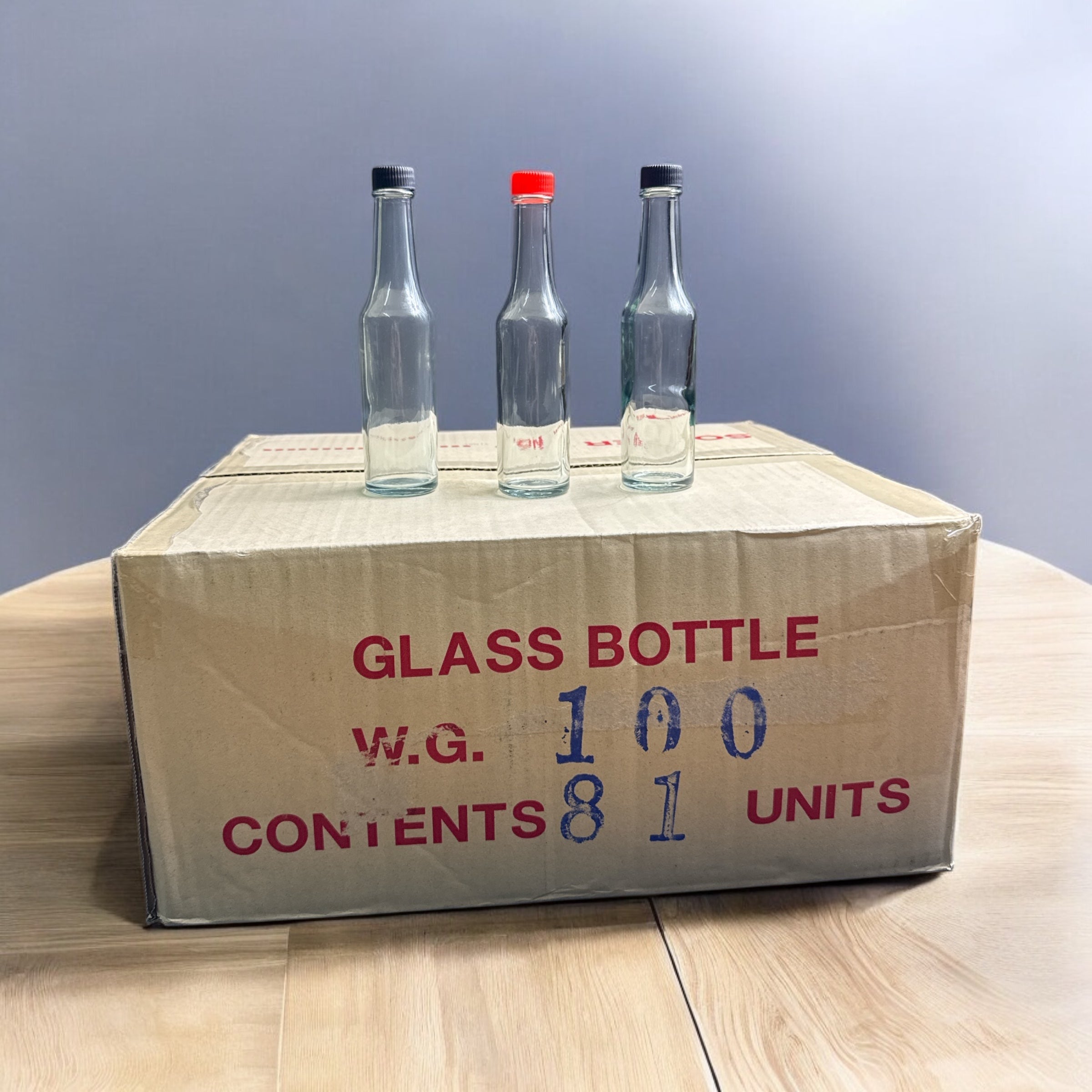 Botol Kaca 80ml Madu & Sos MG-100 – 80ml Glass Bottle untuk Madu (Borong 1 Karton 81pcs)