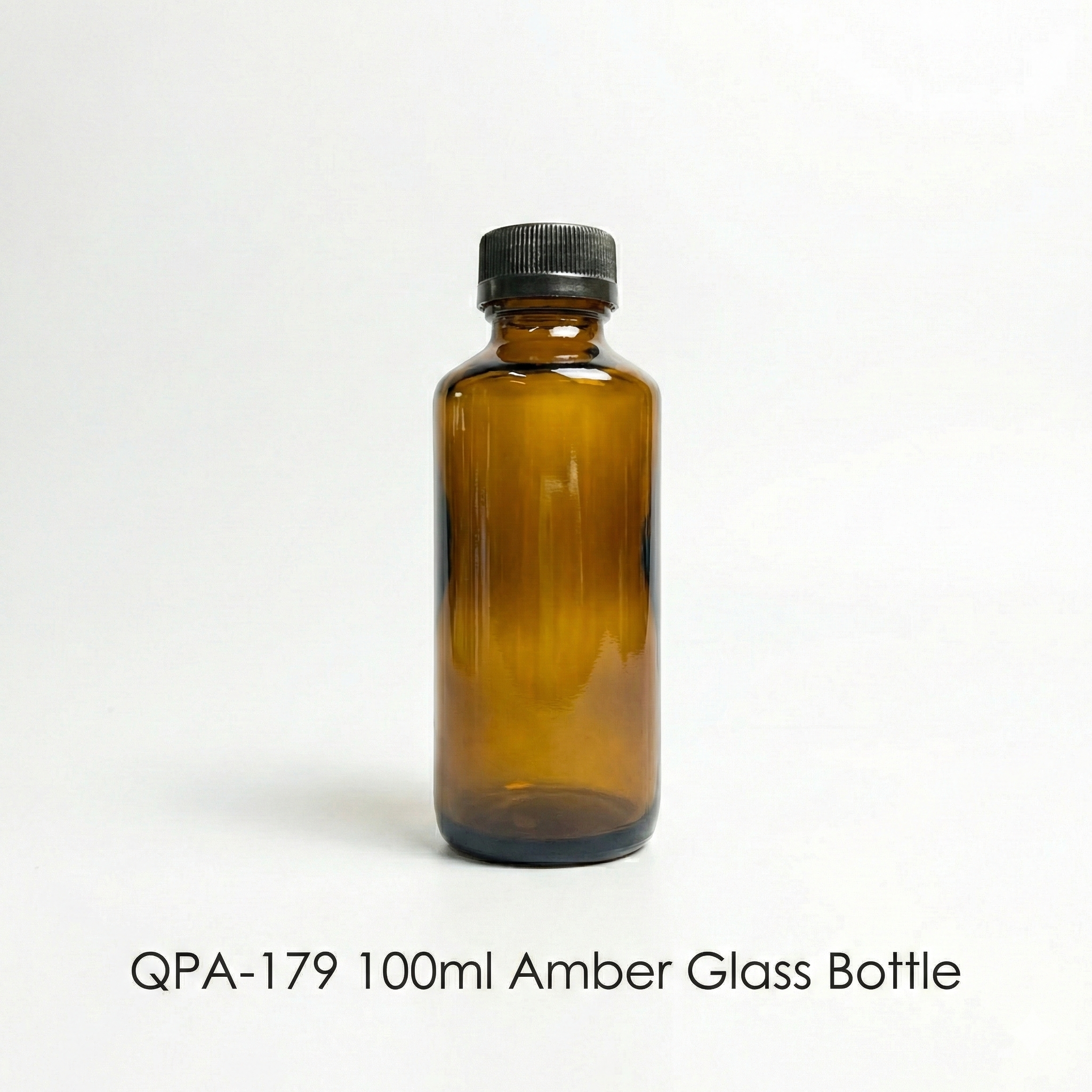 QPA-179 100ml Amber Glass Bottle | 28mm Neck | UV-Inhibiting | Bulk Tray Pack (64 Units)